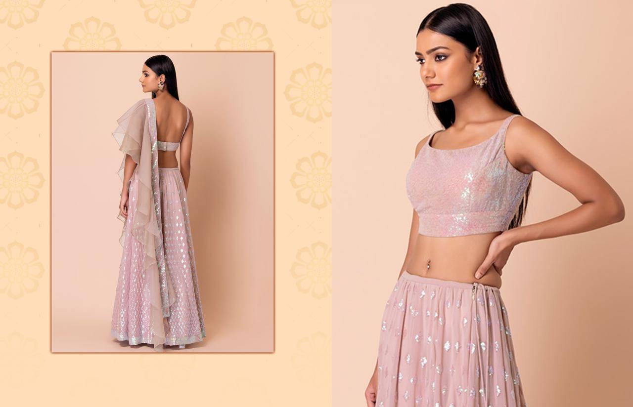 Zeel Clothing vol 27 georgette Pink Traditional lehenga choli in Kolkata